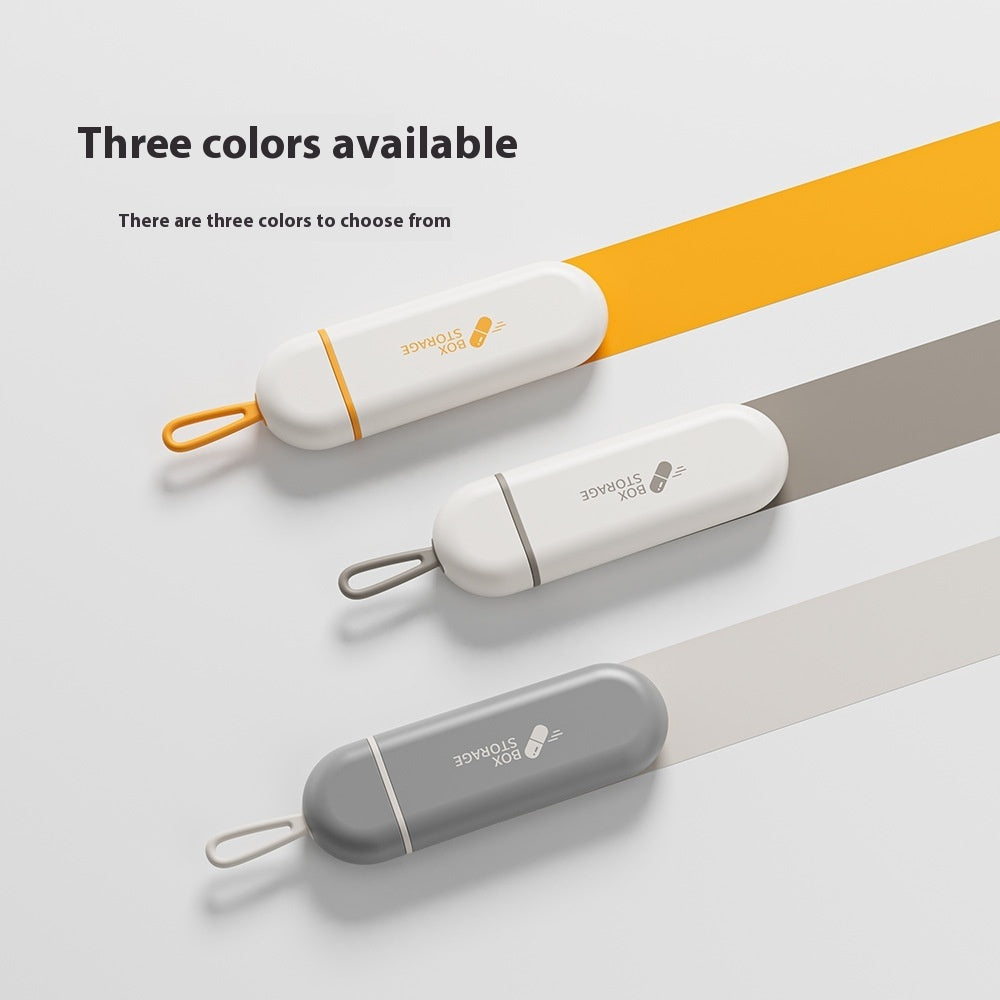 Portable Small Pill Case Tablets Storage Box Mini Small Sized Portable Medicine Pills Compartment Split Storaging Box