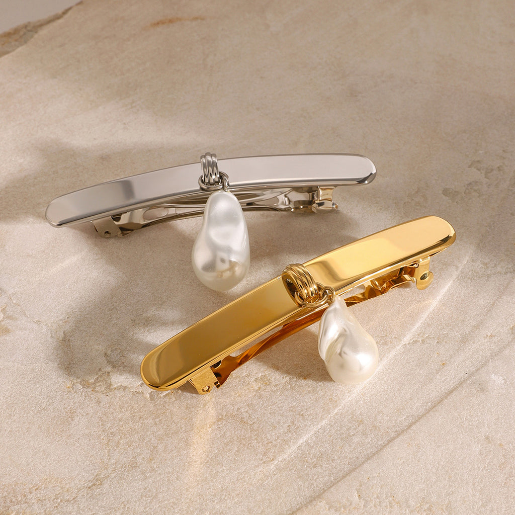 European And American Stainless Steel Pearl Hairpin Headdress