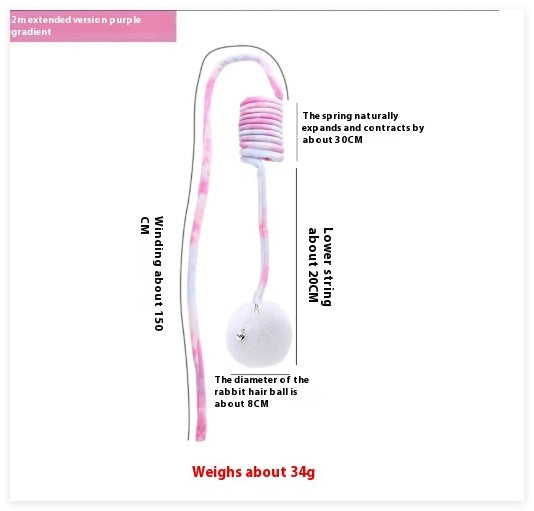 Cat Toy Self-Hi Sucker Spring Rabbit Hair Ball Interactive Play Pet Supplies Interactive Toys