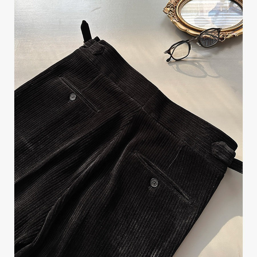 Autumn Corduroy Suit Pants Men's Straight