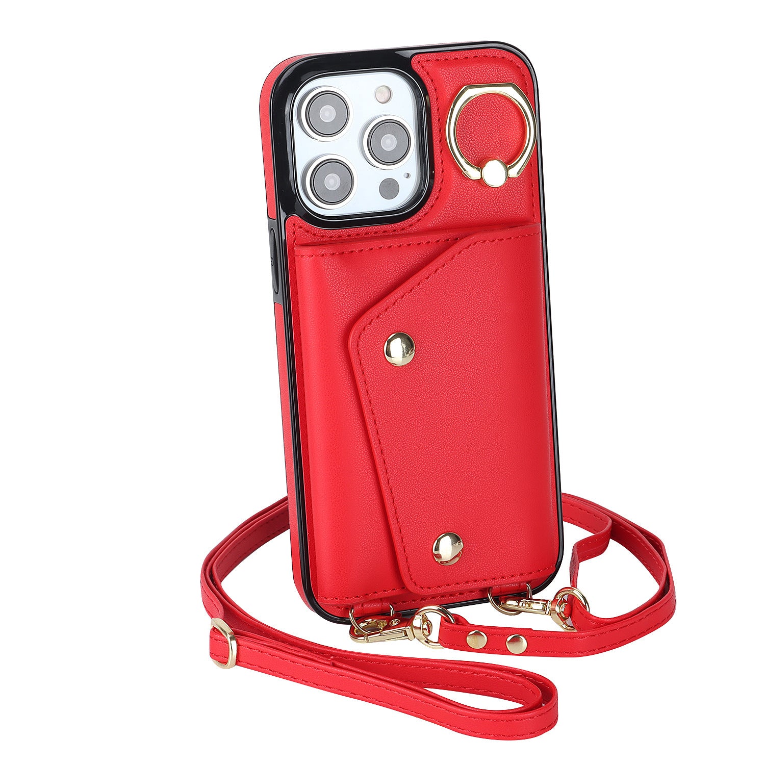 Fashion Carrying Strap Leather Phone Case