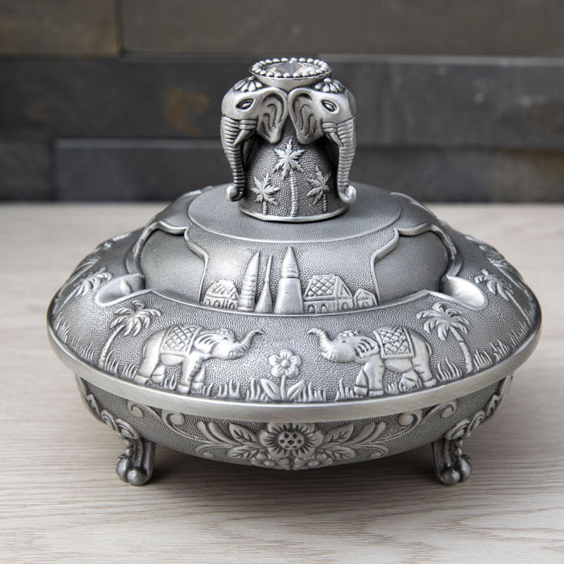 Round Ashtray With Cover Creative Household Simple Windproof