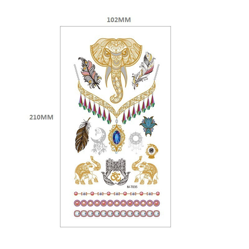 Gliding Tattoo Sticker Water Transfer Waterproof Tattoo Sticker