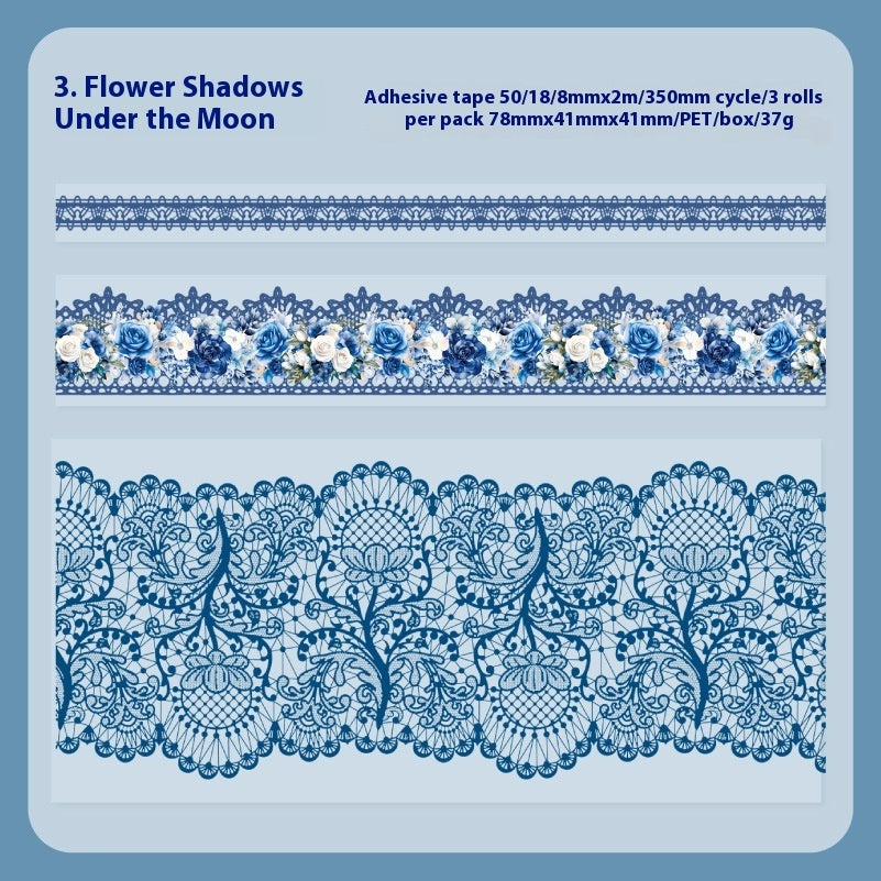 Flower Season Series Lace Hand Account DIY Decorative Stickers