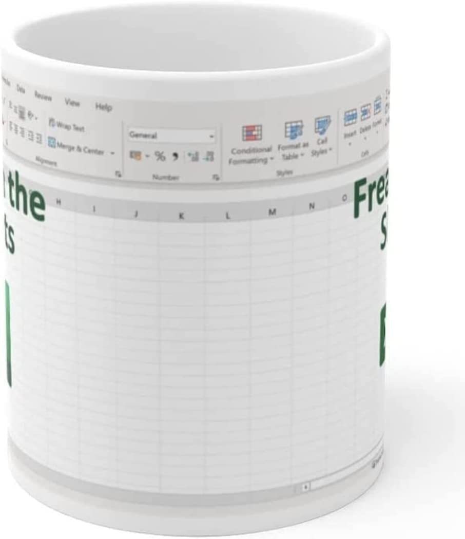 Household Spreadsheet Excel Coffee Cup