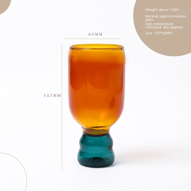 Contrast Color Colorful Glass Borosilicate High Temperature Resistant Household Windshield Washer Fluid Cup Wholesale