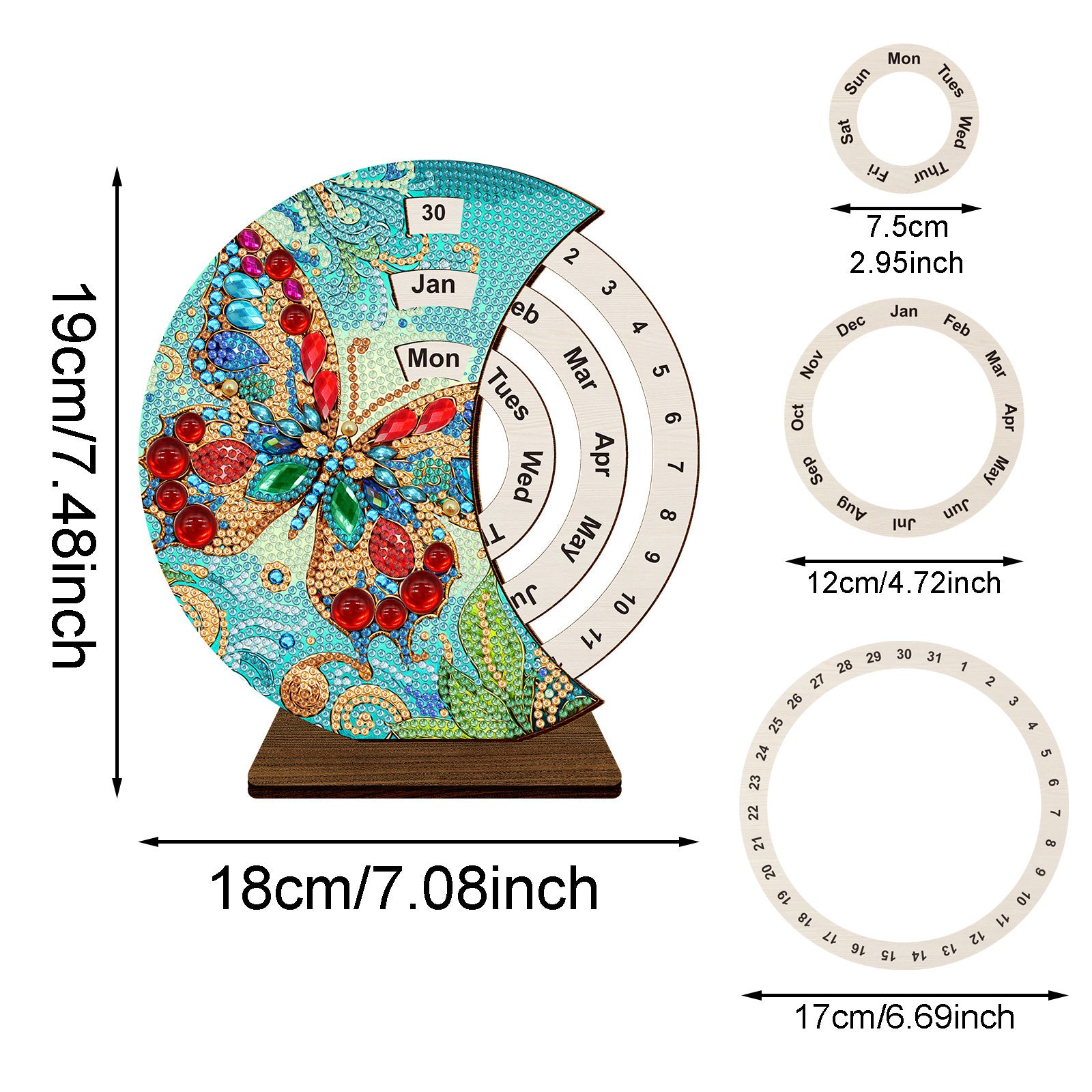 Desktop Decoration Diamond Painting Calendar Good Luck Comes Hallway