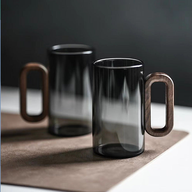 Household Borosilicate Glass Smoky Gray Water Cup