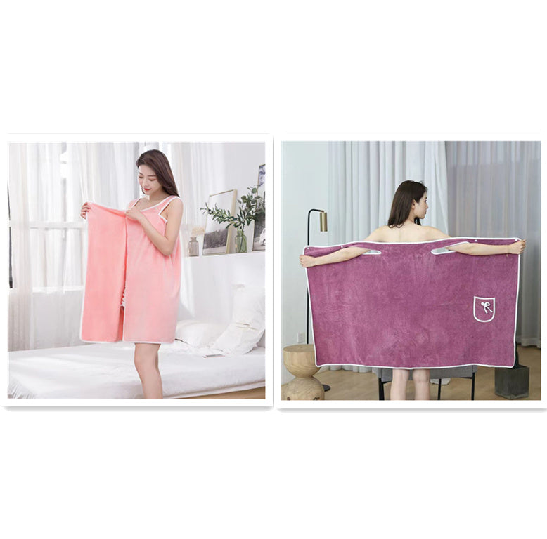 Coral Fleece Bath Skirt Pure Cotton Soft Water-absorbing Thickened Covered Bathrobe Chest-wrapped