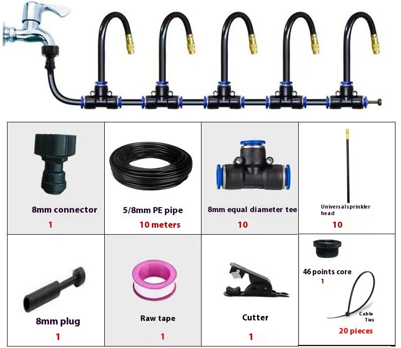Universal Nozzle Integrated Automatic Watering Device Adjustable