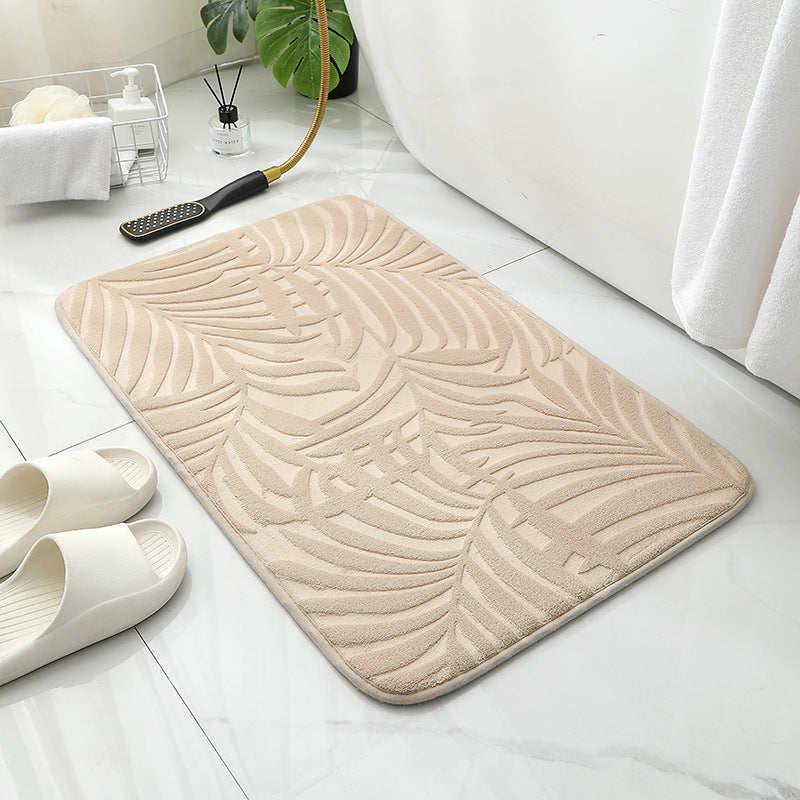 Modern Minimalist Sponge Bathroom Door Non-slip Absorbent Home Ground Mat