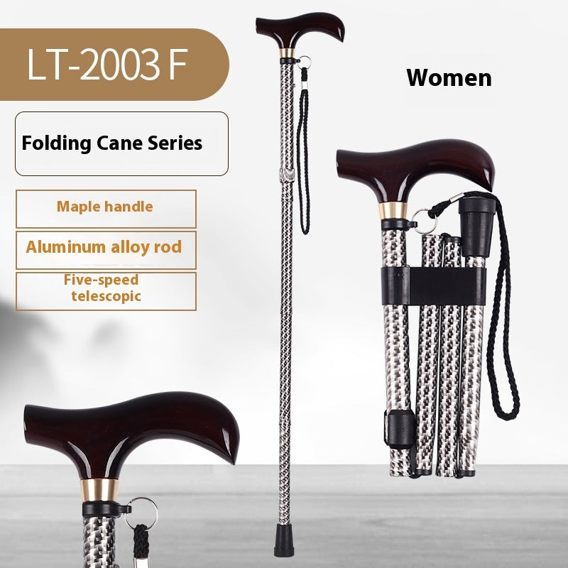 Multifunctional Non-slip Smart Retractable Folding Cane