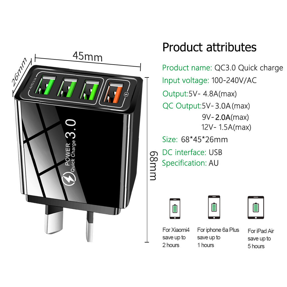 Mobile Phone Charger Australian Standard European Standard British Standard