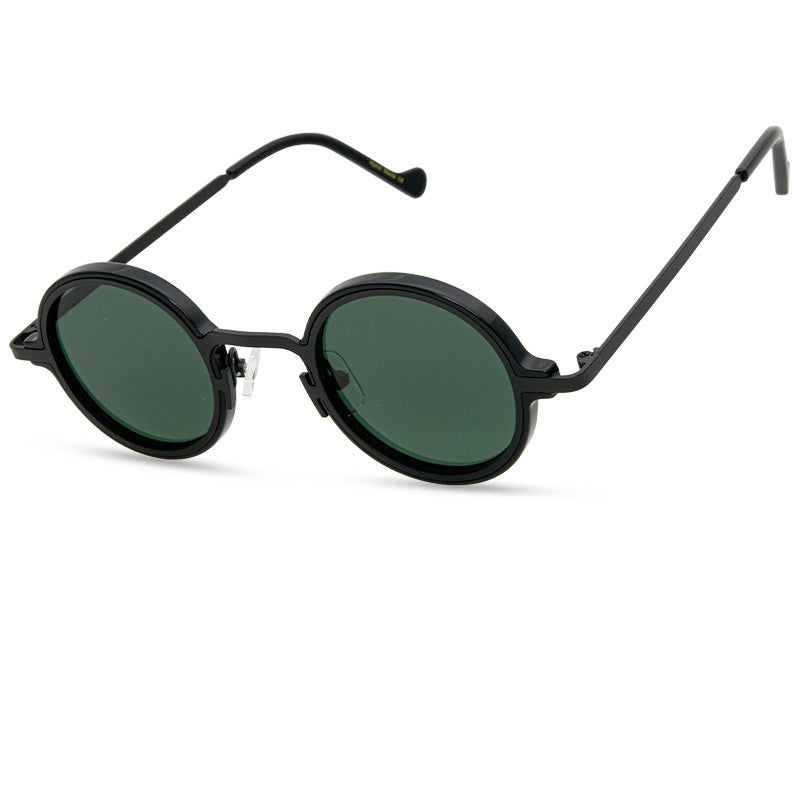 Retro Special Multicolor Niche Round Frame Sunglasses Neutral