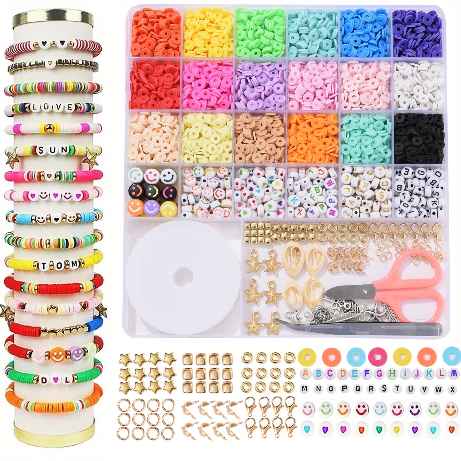DIY Camouflage Soft Ceramic Beads Ornament Accessories Scattered Beads With Holes Spacer