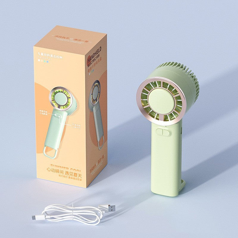 Ice Cooling Fan Handheld USB Rechargeable