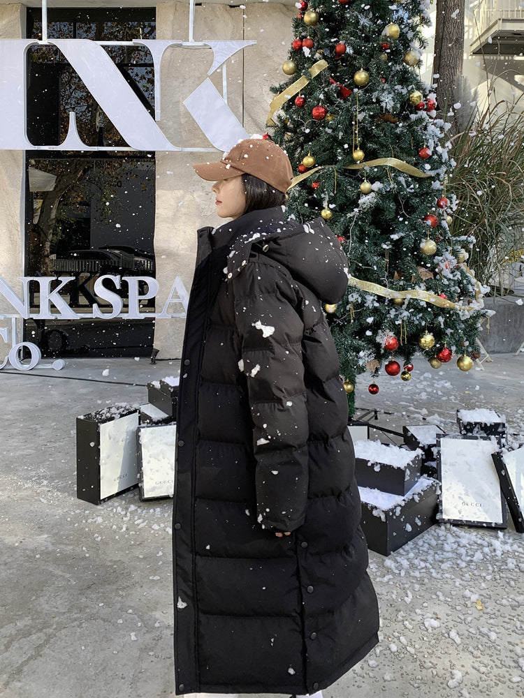 New Long Down Jacket Female Ultralong Overknee Thickened White Duck Down Coat