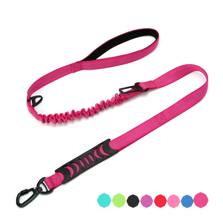 Going Out Explosion-proof Rush Dog Leash Elastic Reflection