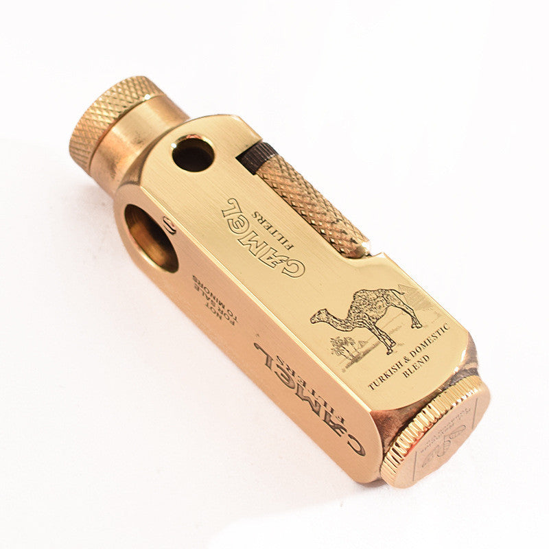 Heavy Duty Trench Shaped Brass Lighter Laser Engraving