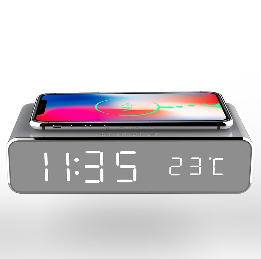 Wireless charging multifunctional alarm clock
