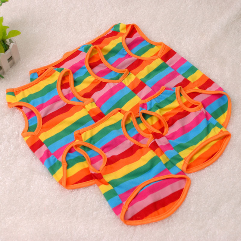 Summer Rainbow Pet Vest Clothes