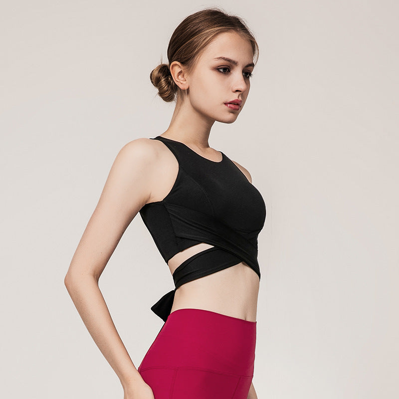 Sexy tight beauty back quick dry web celebrity yoga suit