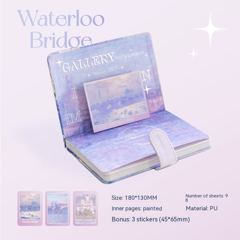 Fresh And Elegant Oil Painting Style Magnetic Buckle Book