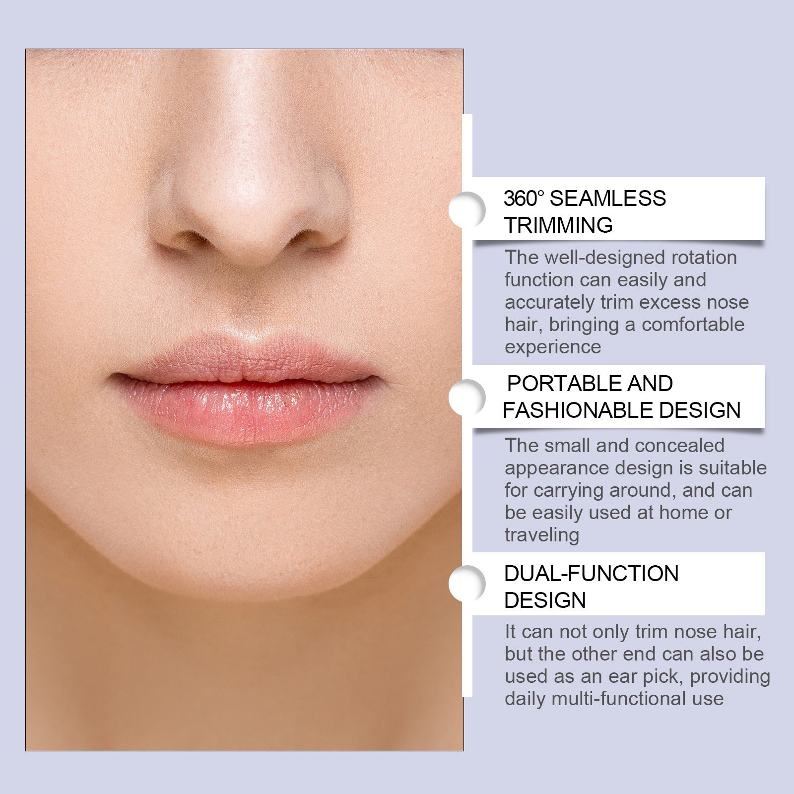 Multifunctional Nose Hair Trimmer Gentle Cleaning