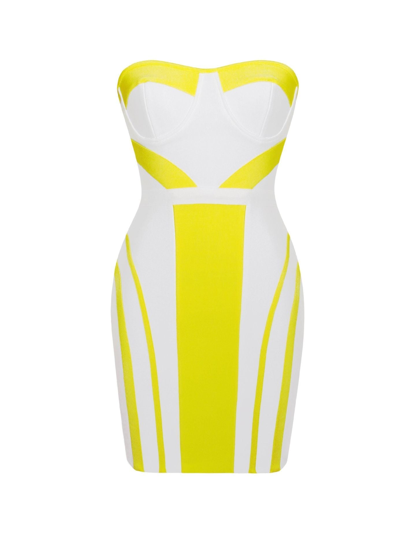 Bright fashion bandeau dress