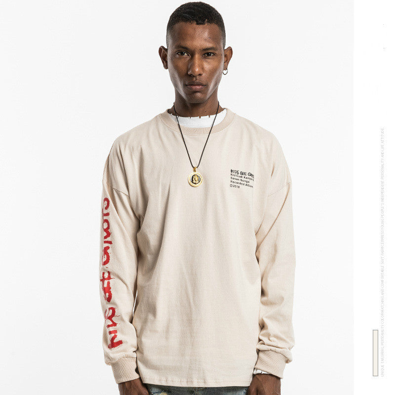 Mannen Vrouwen Hip Hop T-shirt Mode Kanye Kinderen Zien Spoken Casual Harajuku Pullover Streetwear Katoenen T-shirt Met Lange Mouwen Top tees