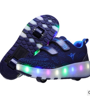 Rechargeable two-wheeled light shoes