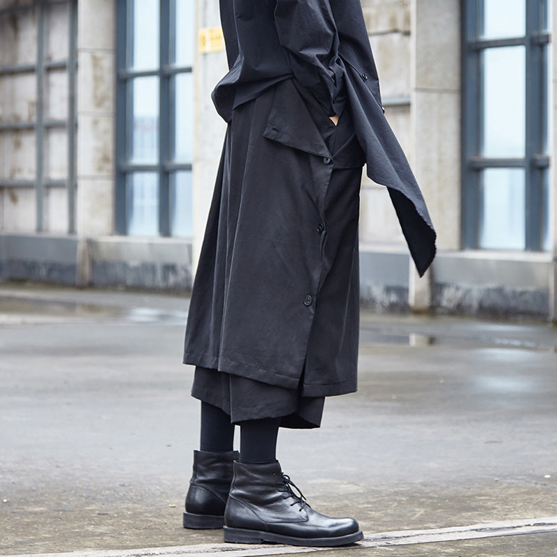 Casual pants ankle-length hakama pants