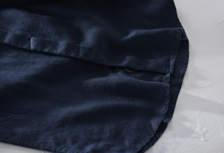 Half sleeve cotton and linen shirt