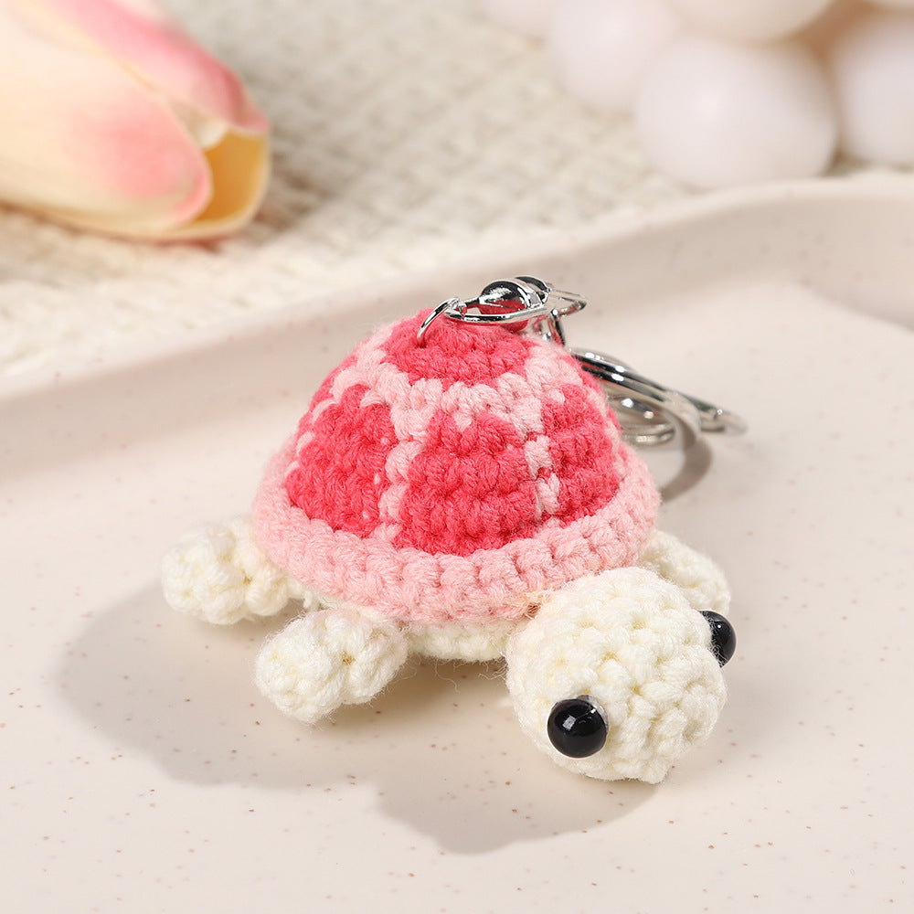 Cute Turtle Keychain Mini Little Turtle Wool Crocheted Doll Creative Little Doll Lovely Key Buckle