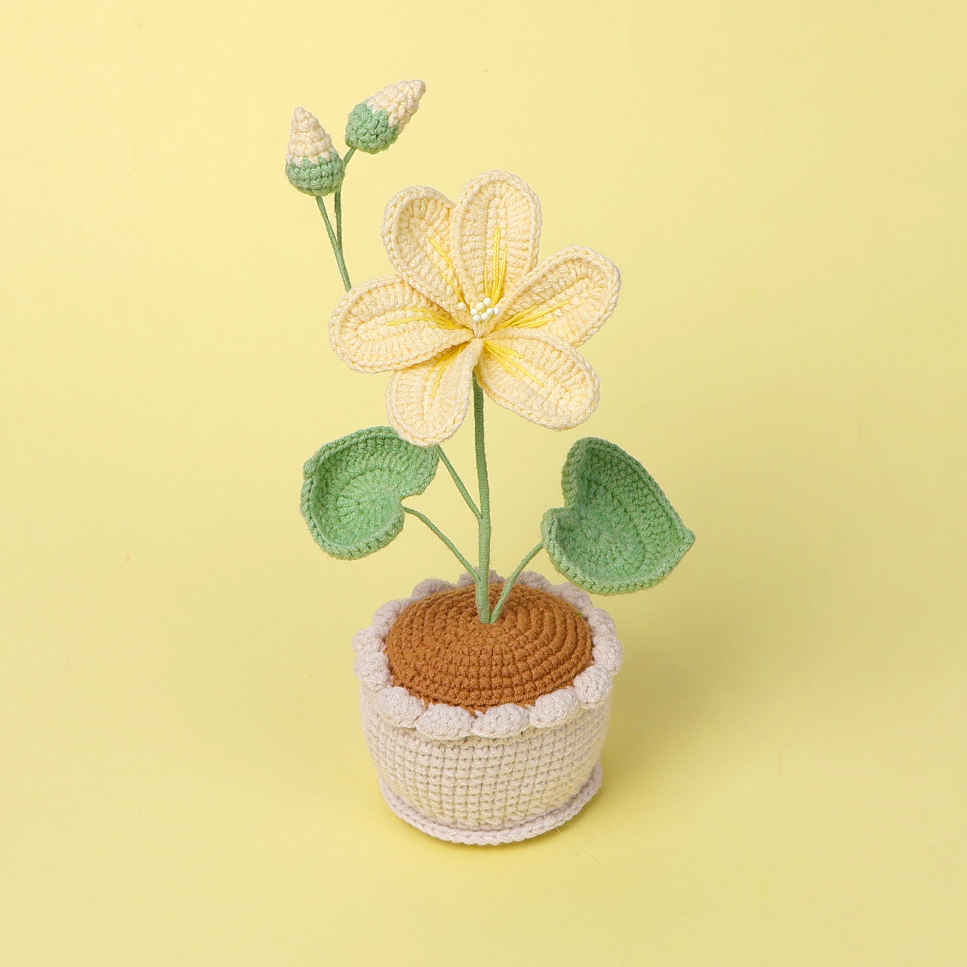 Finished Handmade Wool Woven Home Decoration Tulip Potted Plant