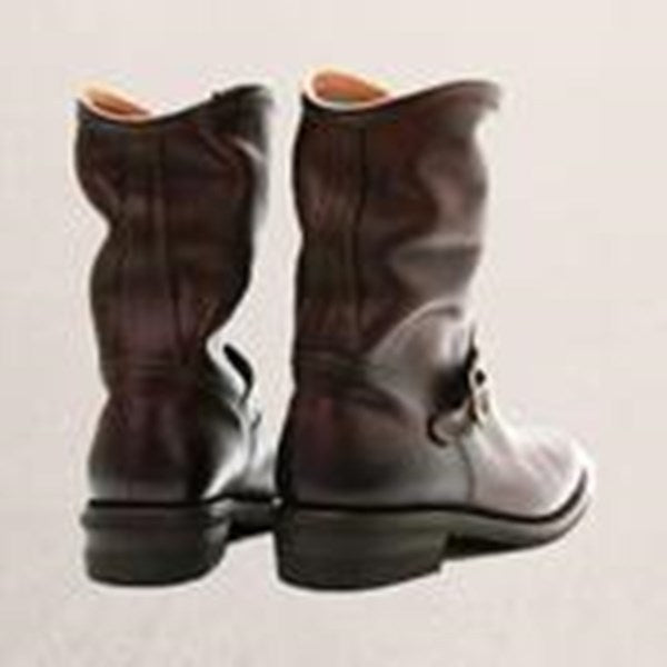 Simple Casual Pointed Wedge Heel Martin Boots