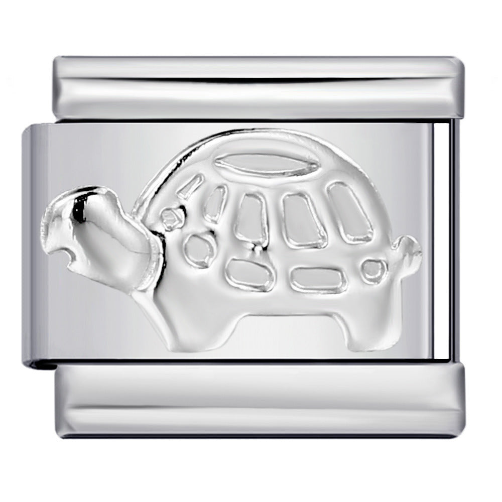 DIY Italian Module Bracelet Titanium Steel Gold Plated