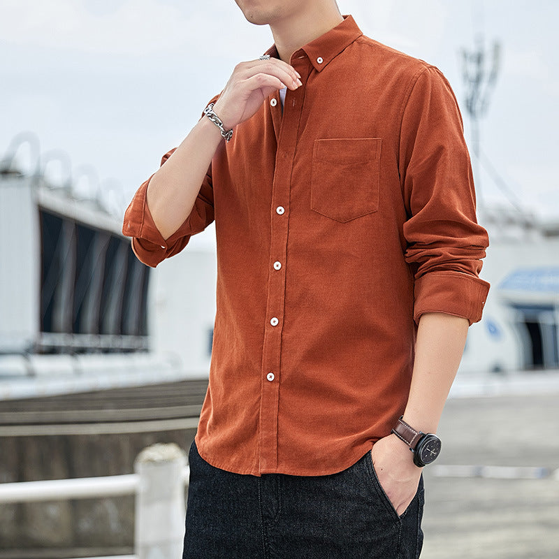 Corduroy Men's Long Sleeve Shirt