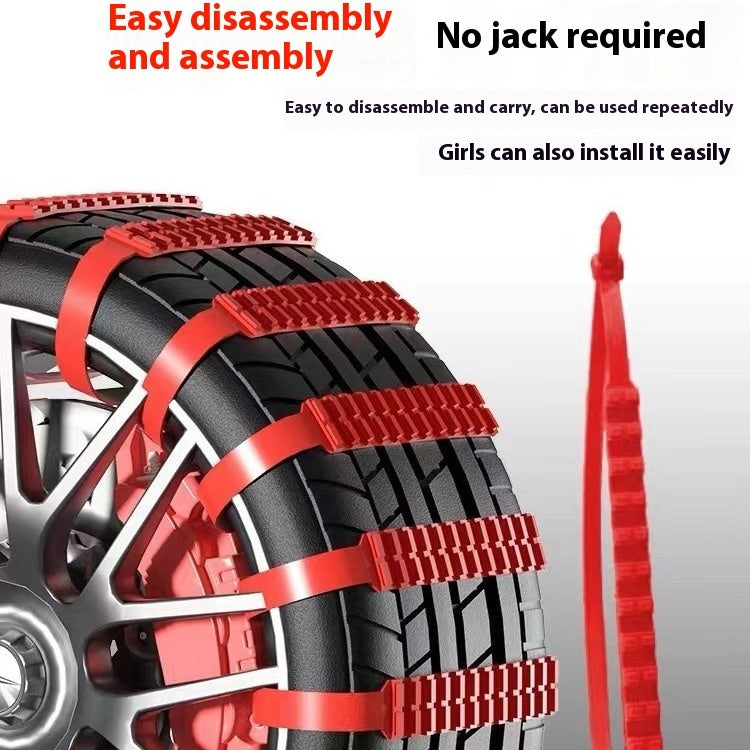 Emergency Plastic Nonskid Chain Universal Car Tire Non-slip Band