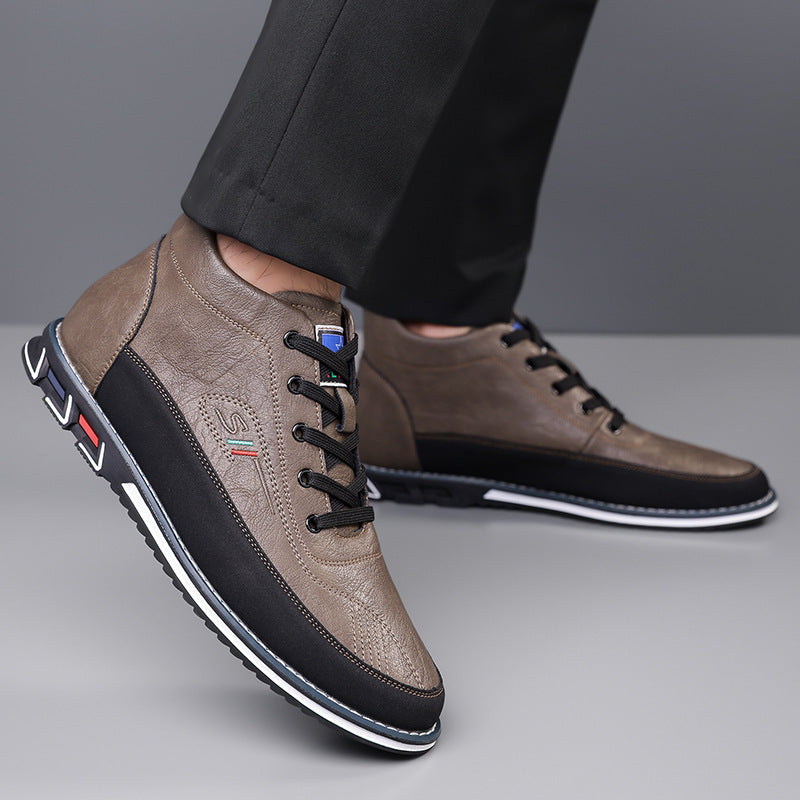 Men's High Top Shoes With Lace Up Martin Boots