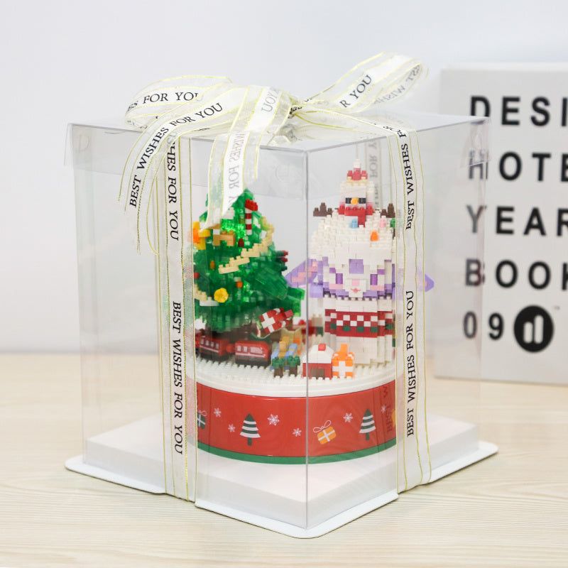 Christmas Gift Tree House Castle Assembly Small Particle Building Toys