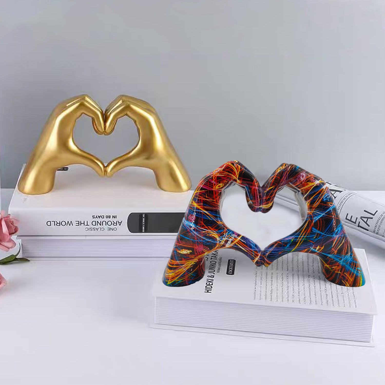 Graffiti Love Gestures Ornaments Resin Crafts