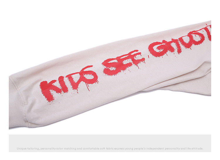 Mannen Vrouwen Hip Hop T-shirt Mode Kanye Kinderen Zien Spoken Casual Harajuku Pullover Streetwear Katoenen T-shirt Met Lange Mouwen Top tees