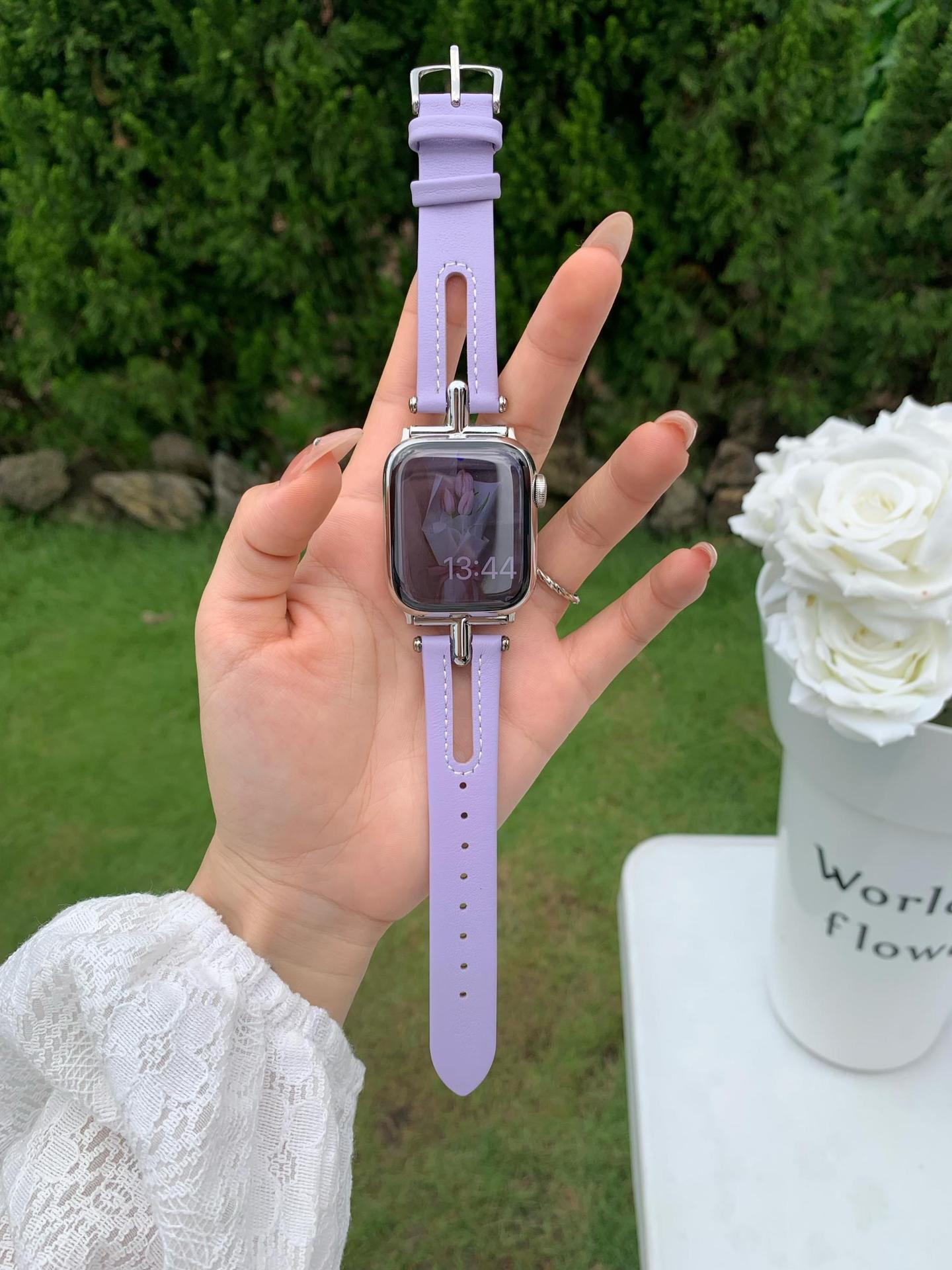 Fashion Hollowed-out Breathable Leather Strap