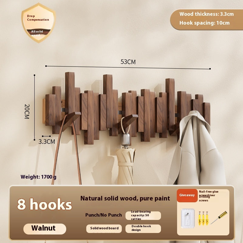 Wooden Piano Keys Clothes Rack Wall Hanging