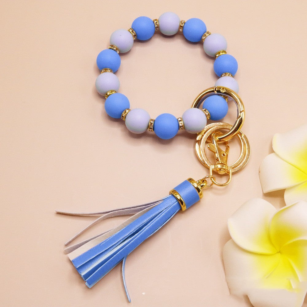 Silicone Beads Key Pendants Bracelet