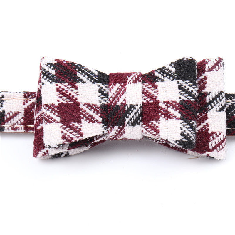 English Pet Dog Bow Collar Triangle Scarf