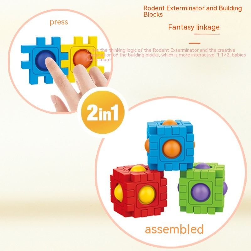 Assembling Building Blocks 3D Puzzle Model Press To Construct Children's Fun Interactive Educational Toys