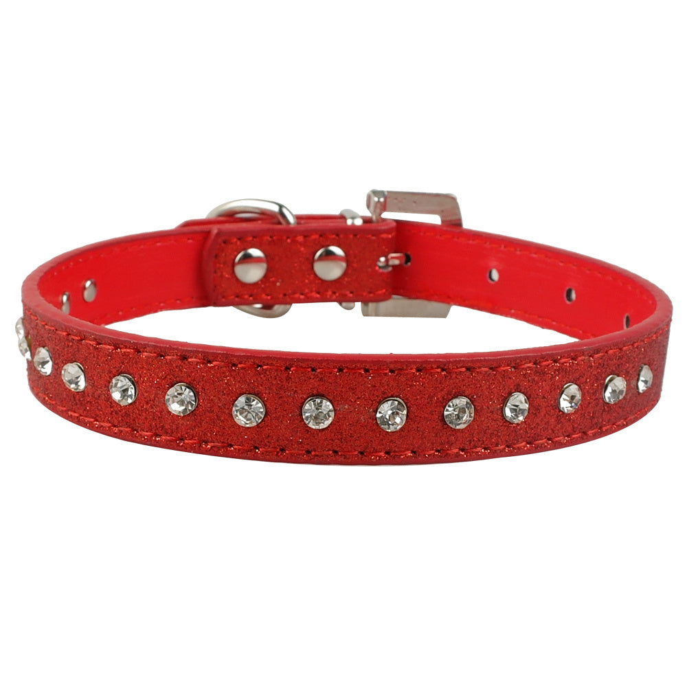 Shiny Hot Rhinestone Dog Cat Comfortable Korean Velvet Pet Leash