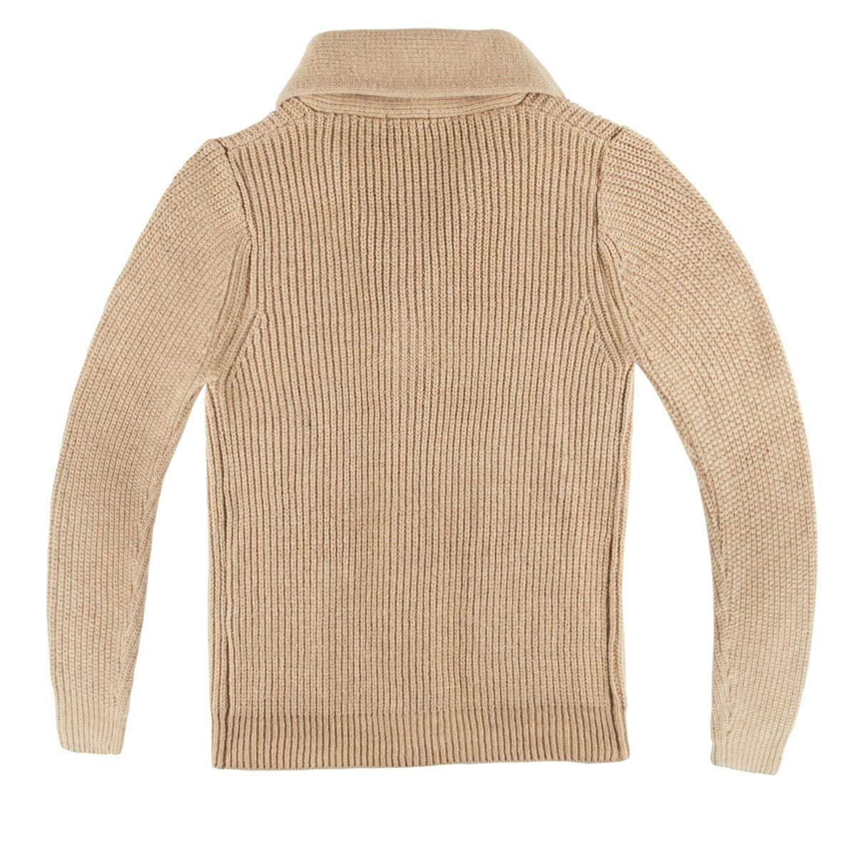 Fashion Men's High Neck Single-Breasted Sweater